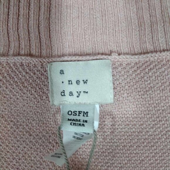 A New Day Women’s Sweater Kimono Cardigan One Size Open Front Pink, New With Tag - Picture 4 of 9